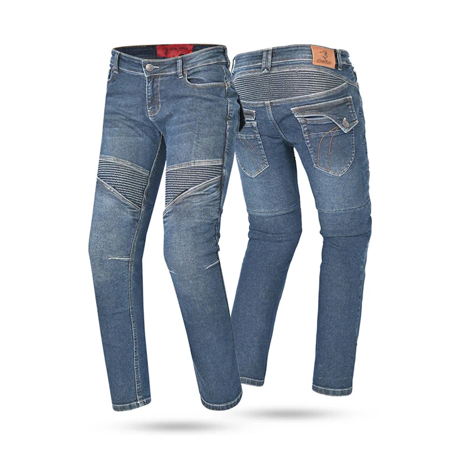 Beautiful Rosekin Motorcycle Ladies Denim Jeans Blue – 2 – Maximomoto PT