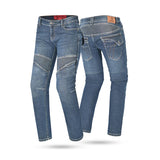 Beautiful Rosekin Motorcycle Ladies Denim Jeans Blue