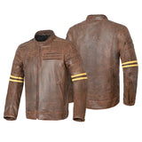 BELA ROYAL RIDER VINTAGE Moto Casacos Bege Marrom - Imagem dupla de Casacos