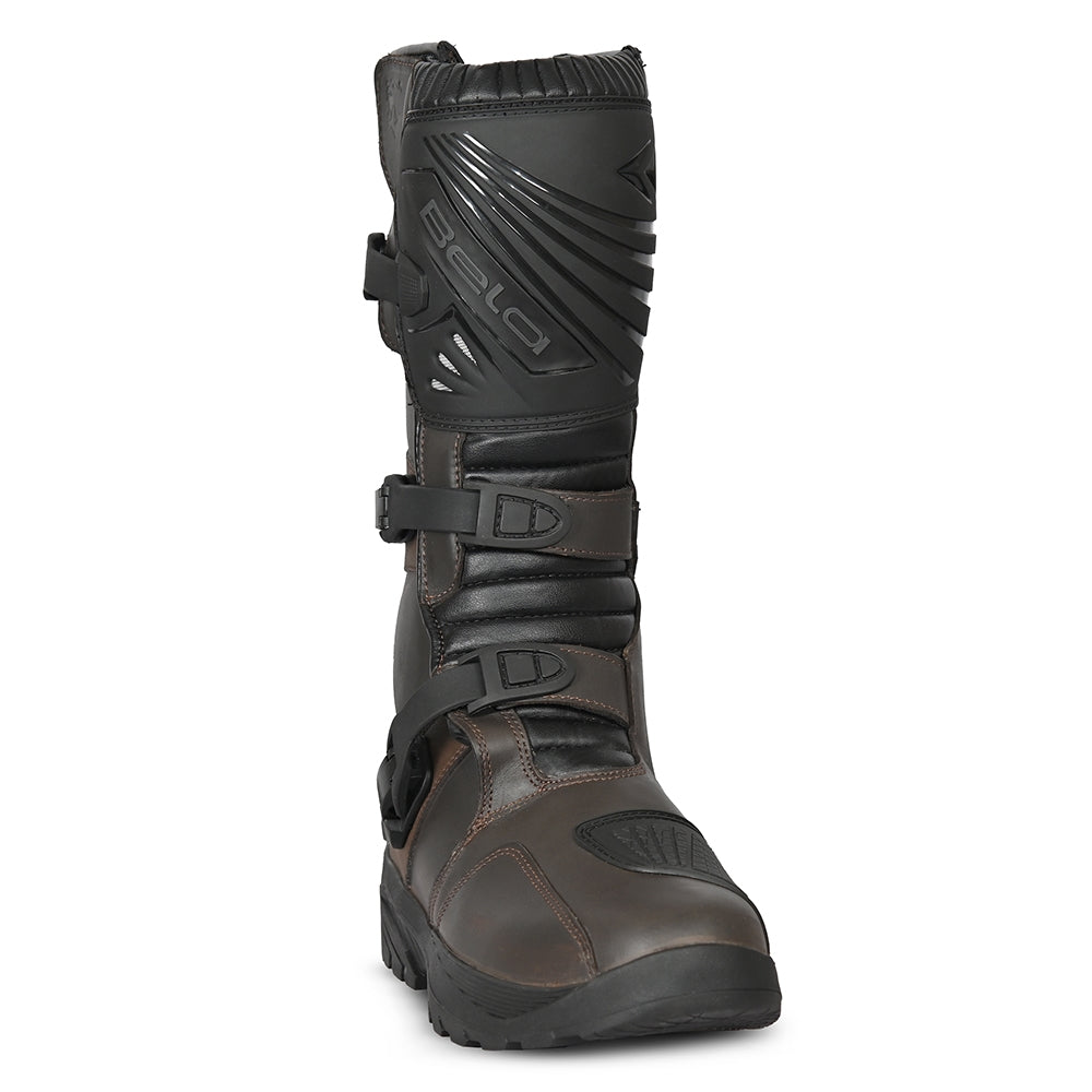 BELA SENIOR WP Moto Couro Botas Marrón - Imagem frontal da Boots