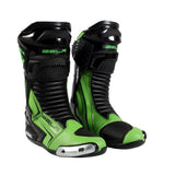 BELA SPEEDO 2.0 Couro Moto Botas Preto Verde - Imagem dupla de botas