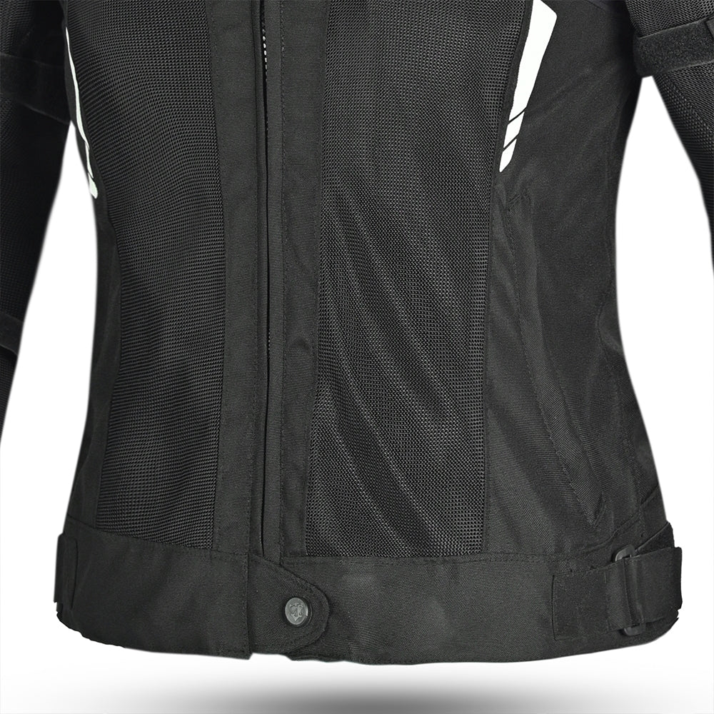 BELA SPRINTER Moto Senhora Textil Casacos Preto Amarelo Fluo - Imagem central frontal da Casacos