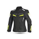 BELA SPRINTER Moto Senhora Textil Casacos Preto Amarelo Fluo - Imagem frontal da Casacos 