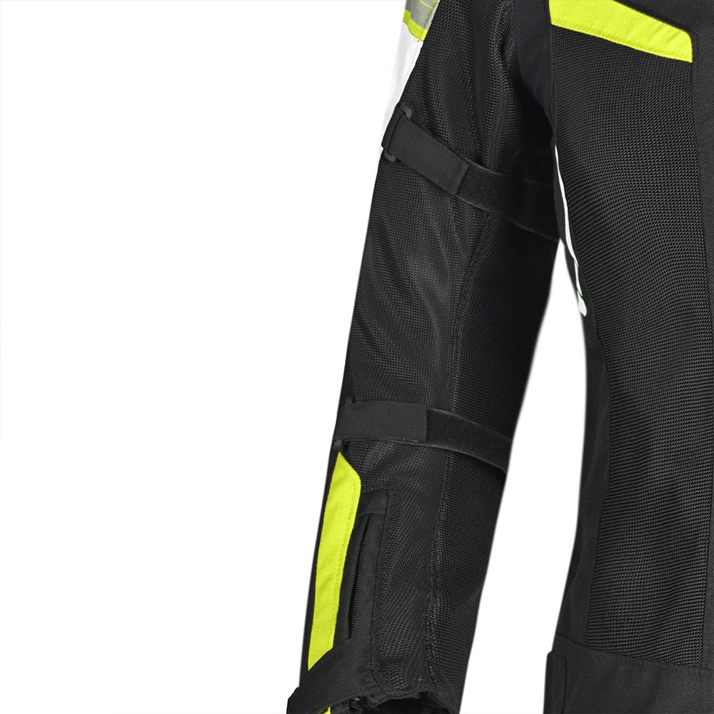 BELA SPRINTER Moto Senhora Textil Casacos Preto Amarelo Fluo - Imagem frontal direita da Casacos