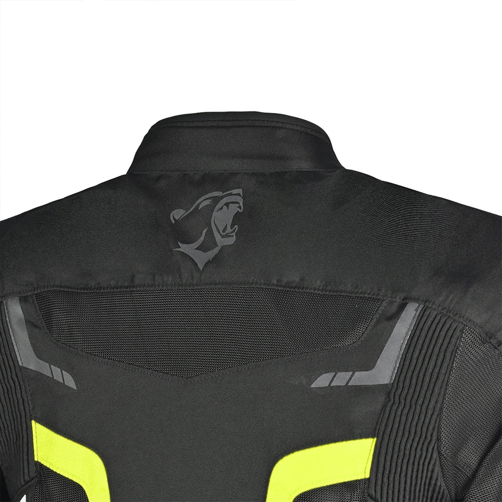 BELA SPRINTER Moto Senhora Textil Casacos Preto Amarelo Fluo - Imagem parte superior costas Casacos