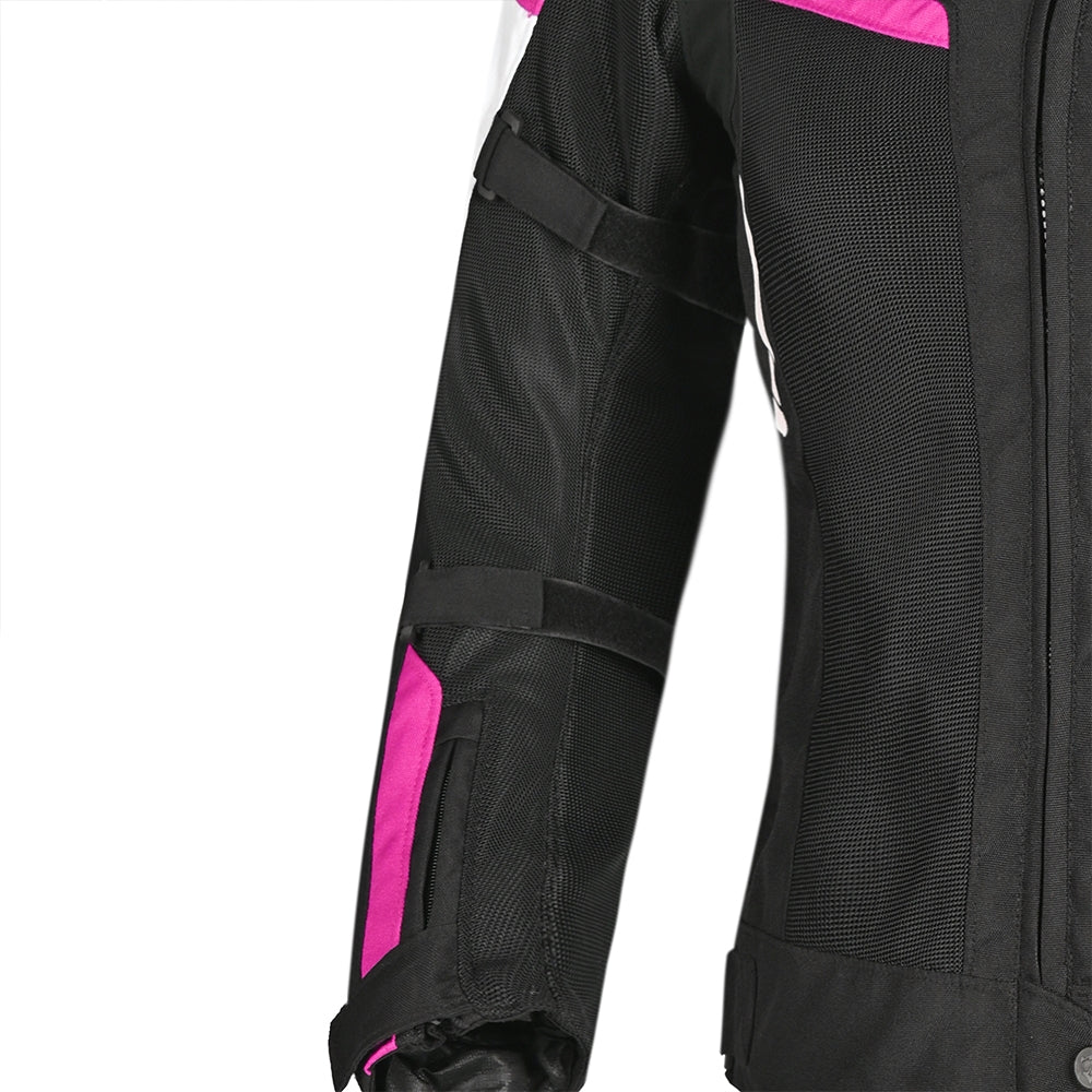BELA SPRINTER Moto Textil Senhora Casacos Preto Rosa- Imagem frontal direita da Casacos