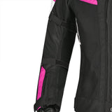 BELA SPRINTER Moto Textil Senhora Casacos Preto Rosa- Imagem frontal direita da Casacos