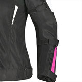 BELA SPRINTER Moto Textil Senhora Casacos Preto Rosa - Imagem frontal esquerda da Casacos