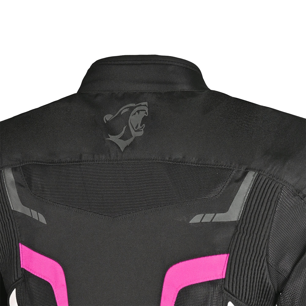 BELA SPRINTER Moto Textil Senhora Casacos Preto Rosa - Imagem parte superior costas Casacos