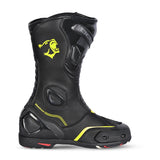BELA STRIP Moto Couro Botas Preto Fluorescente Amarelo - Imagem do lado direito de Boots