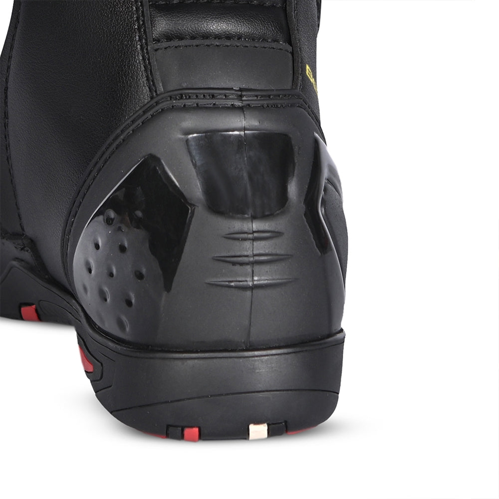 BELA STRIP Moto Couro Botas Preto Fluorescente Amarelo - Imagem do verso de Boots