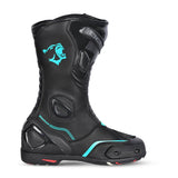 BELA STRIP Moto Couro Botas Senhora Turquesa Preta - Imagem do lado direito de Boots
