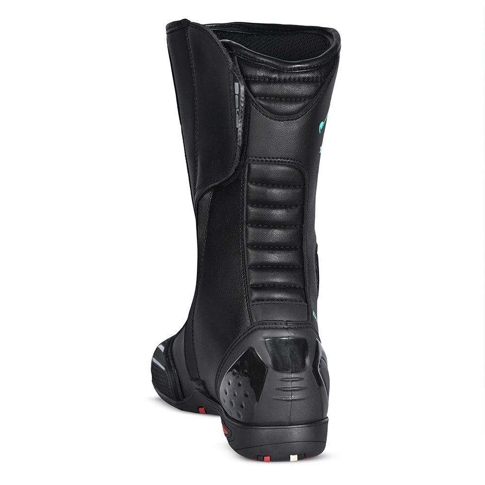 BELA STRIP Moto Couro Botas Senhora Turquesa Preta - Imagem do verso de Boots