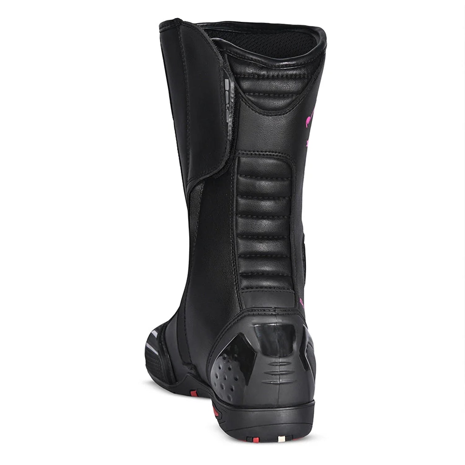 BELA STRIP Senhora Moto Couro Botas Preto Rosa Fluor – 2 – Maximomoto PT