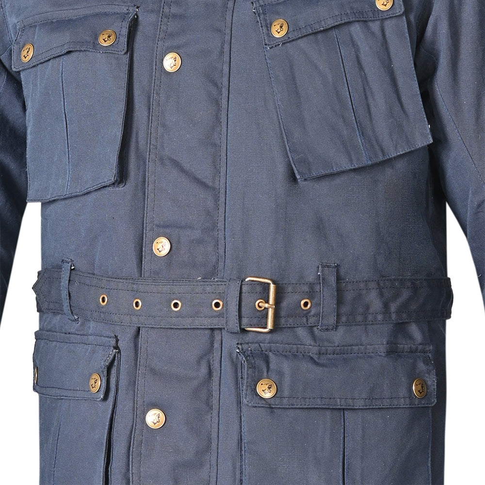 BELA TECTICAL COTTON WAX Motorcycle Textile Jackets Navy Blue – 5 – Maximomoto PT