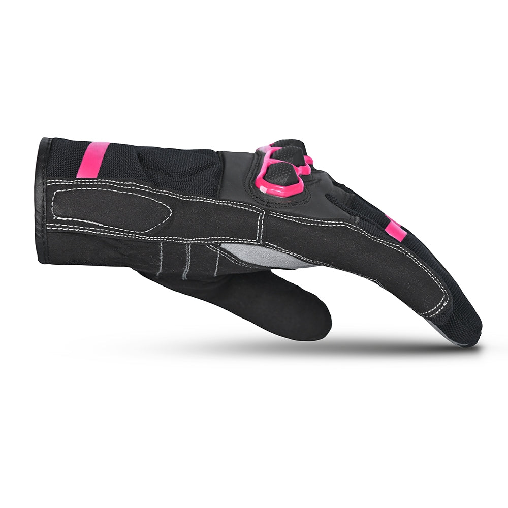 BELA TRACKER WINTER WP Senhora Moto Textil Luvas Preta Rosa - Imagem do lado direito das luvas