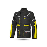 BELA TRANSFORMER 3 Em 1 Moto Casaco Preto Amarelo Fluo - Imagem frontal da Casacos 