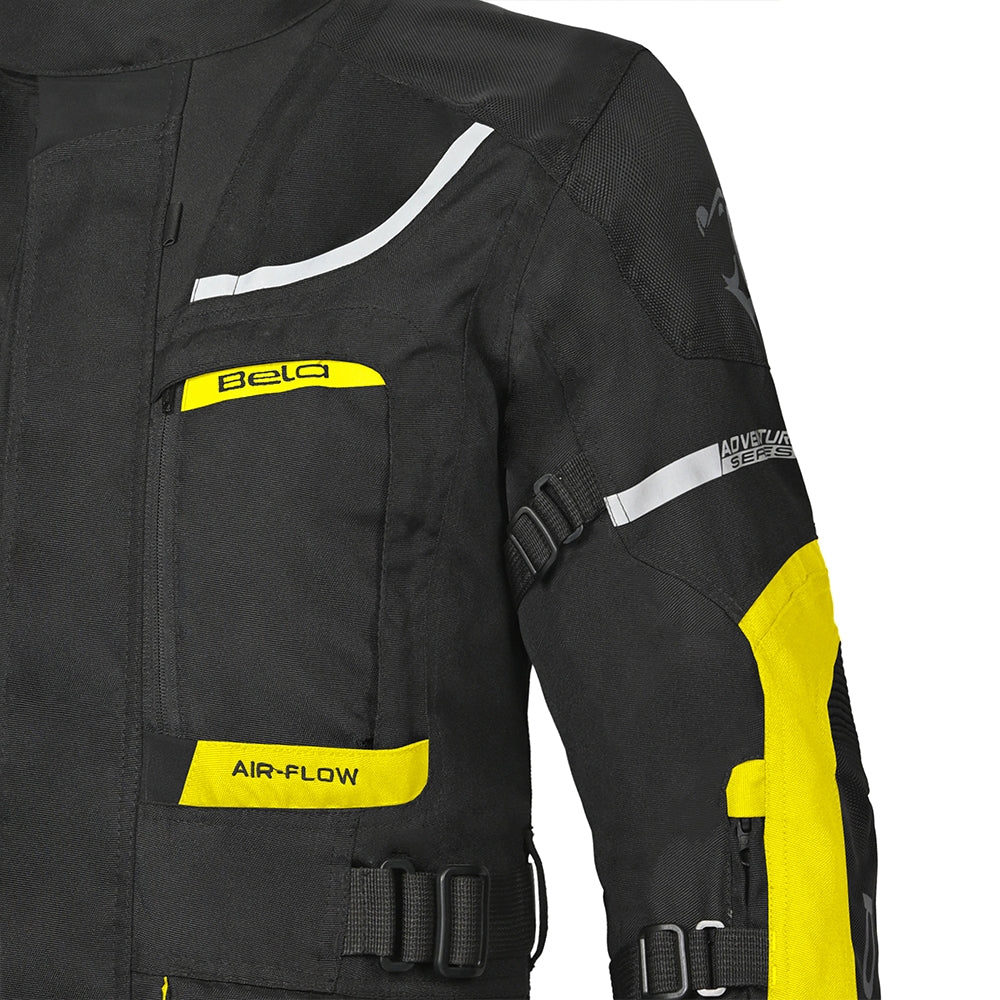 BELA TRANSFORMER 3 Em 1 Moto Casaco Preto Amarelo Fluo - Imagem frontal esquerda da Casacos