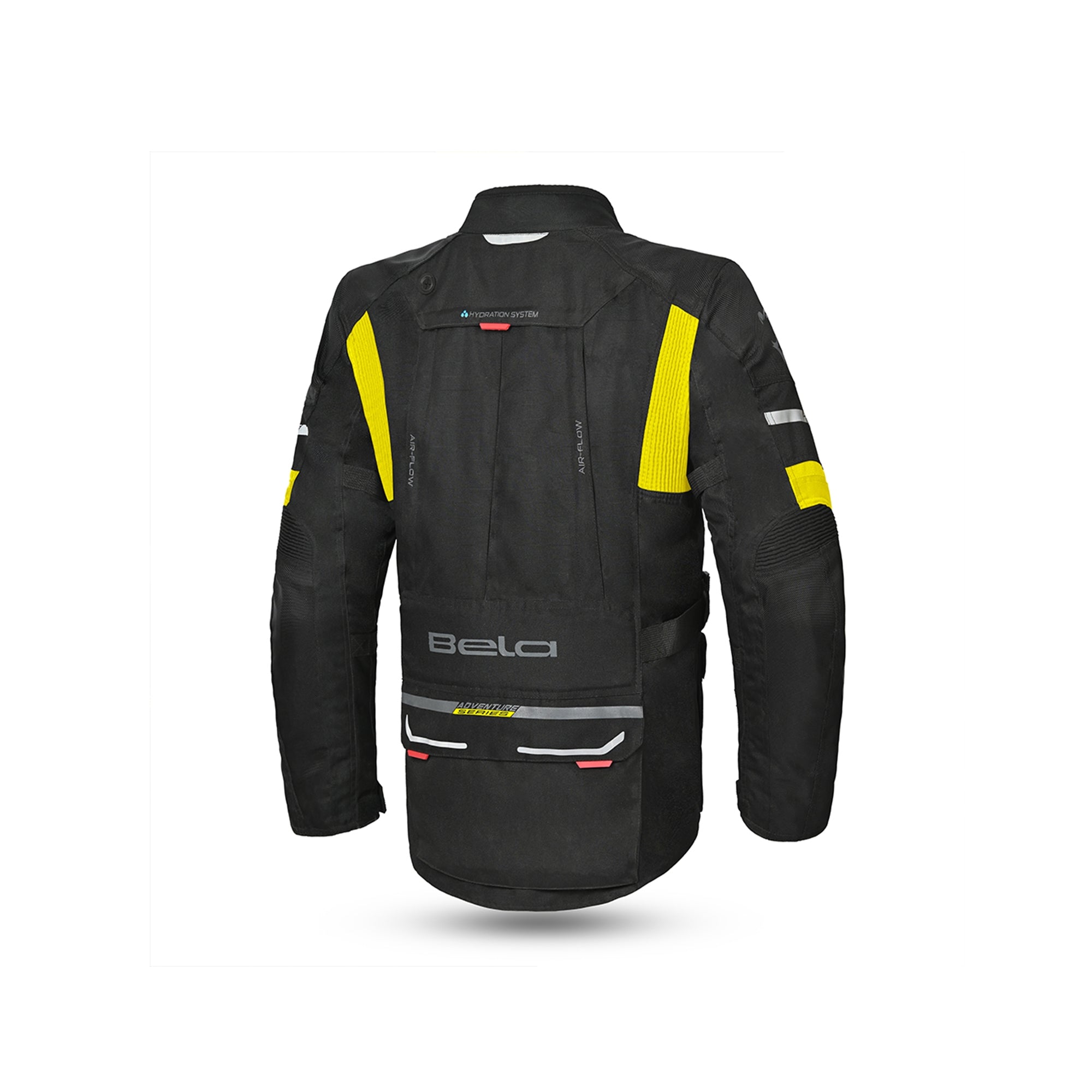 BELA TRANSFORMER 3 Em 1 Moto Casaco Preto Amarelo Fluo - Imagem traseira da ja Casacos