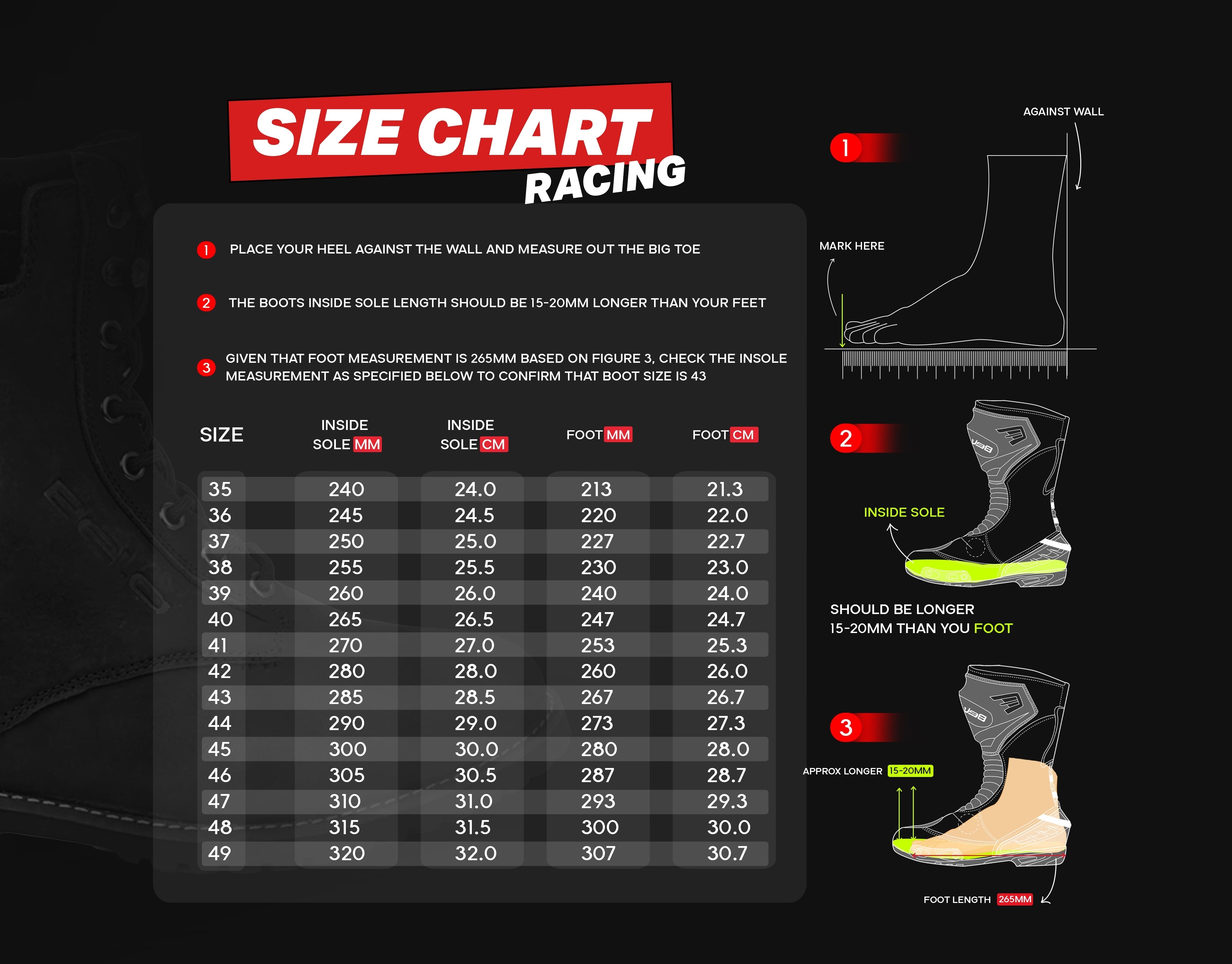 BELA TURBO TRACK Moto Corrida Botas Preto Antracite