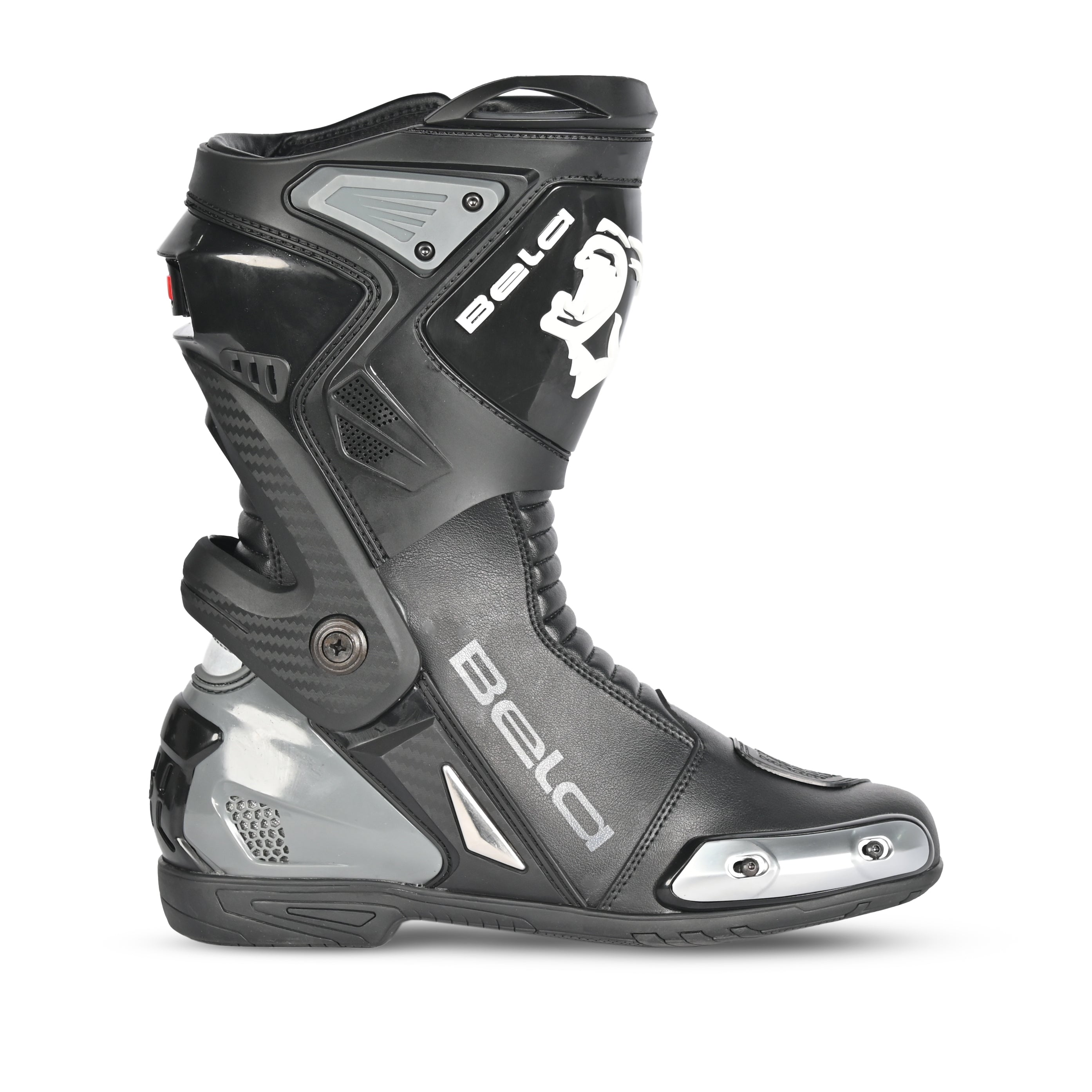 BELA TURBO TRACK Moto Corrida Botas Preto Antracite - Imagem do lado direito de Boots