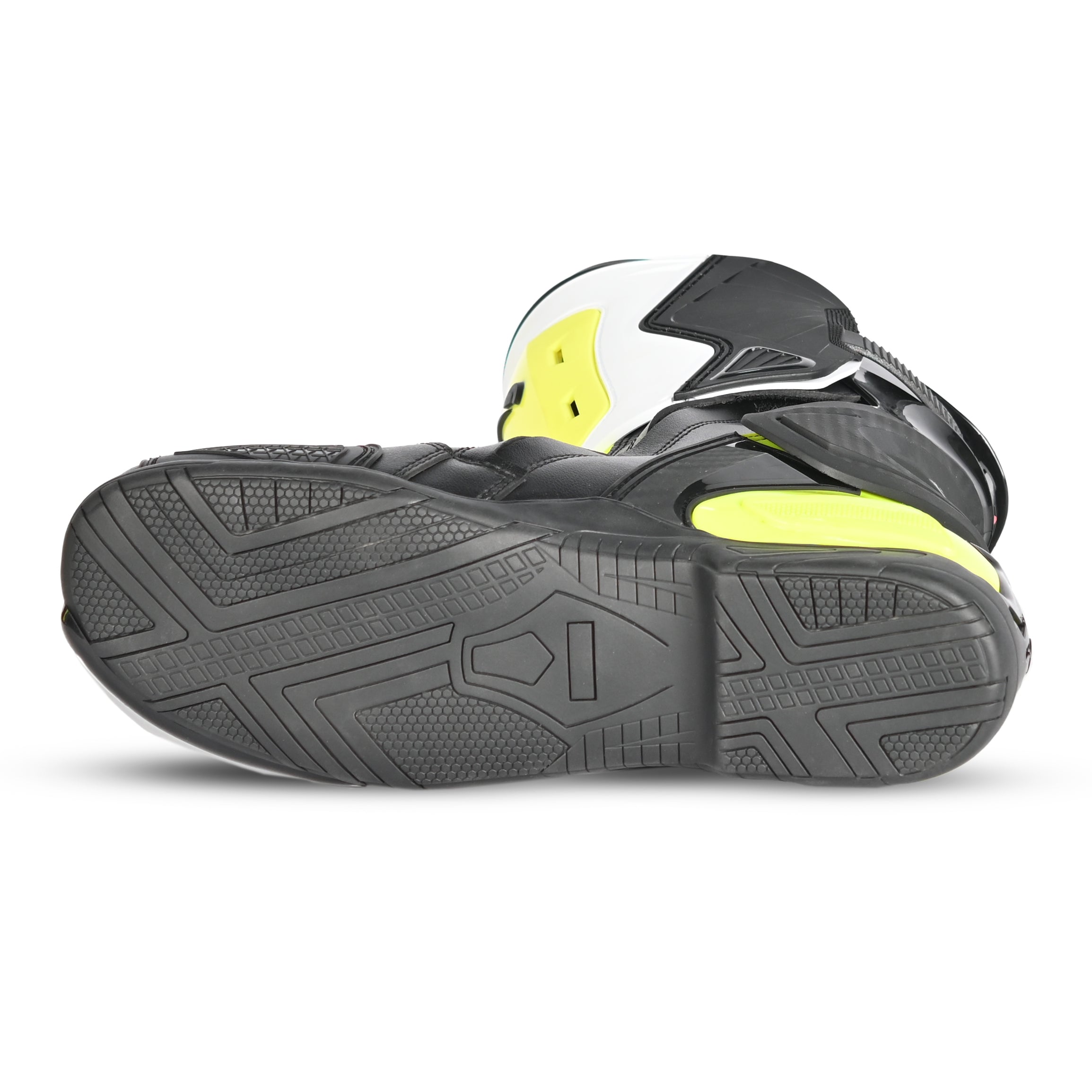 BELA TURBO TRACK Moto Corrida Botas Preto Fluorescente Amarelo - Imagem da alma inferior de Boots