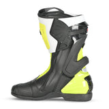 BELA TURBO TRACK Moto Corrida Botas Preto Fluorescente Amarelo - Imagem do lado esquerdo de Boots