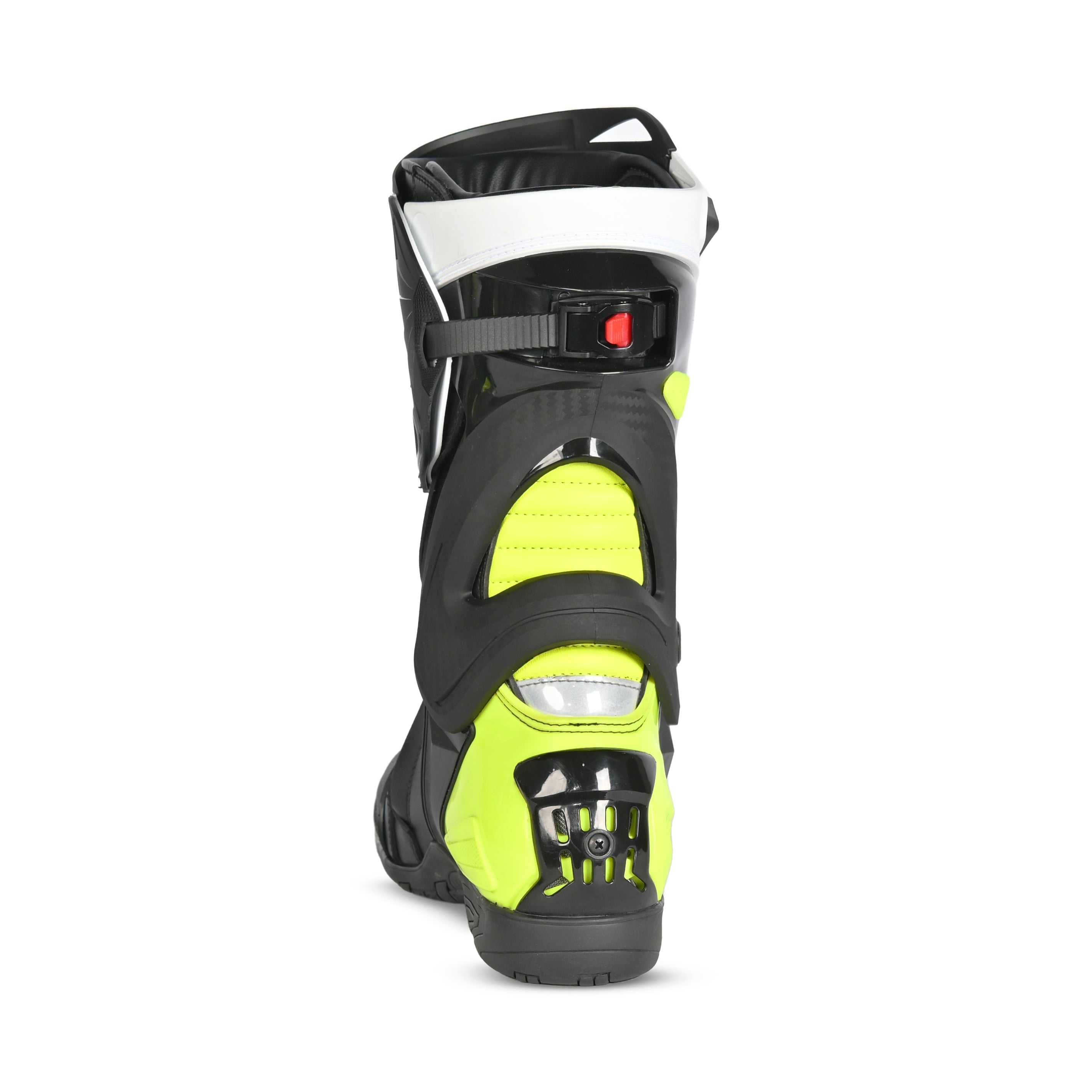 BELA TURBO TRACK Moto Corrida Botas Preto Fluorescente Amarelo - Imagem do verso de Boots