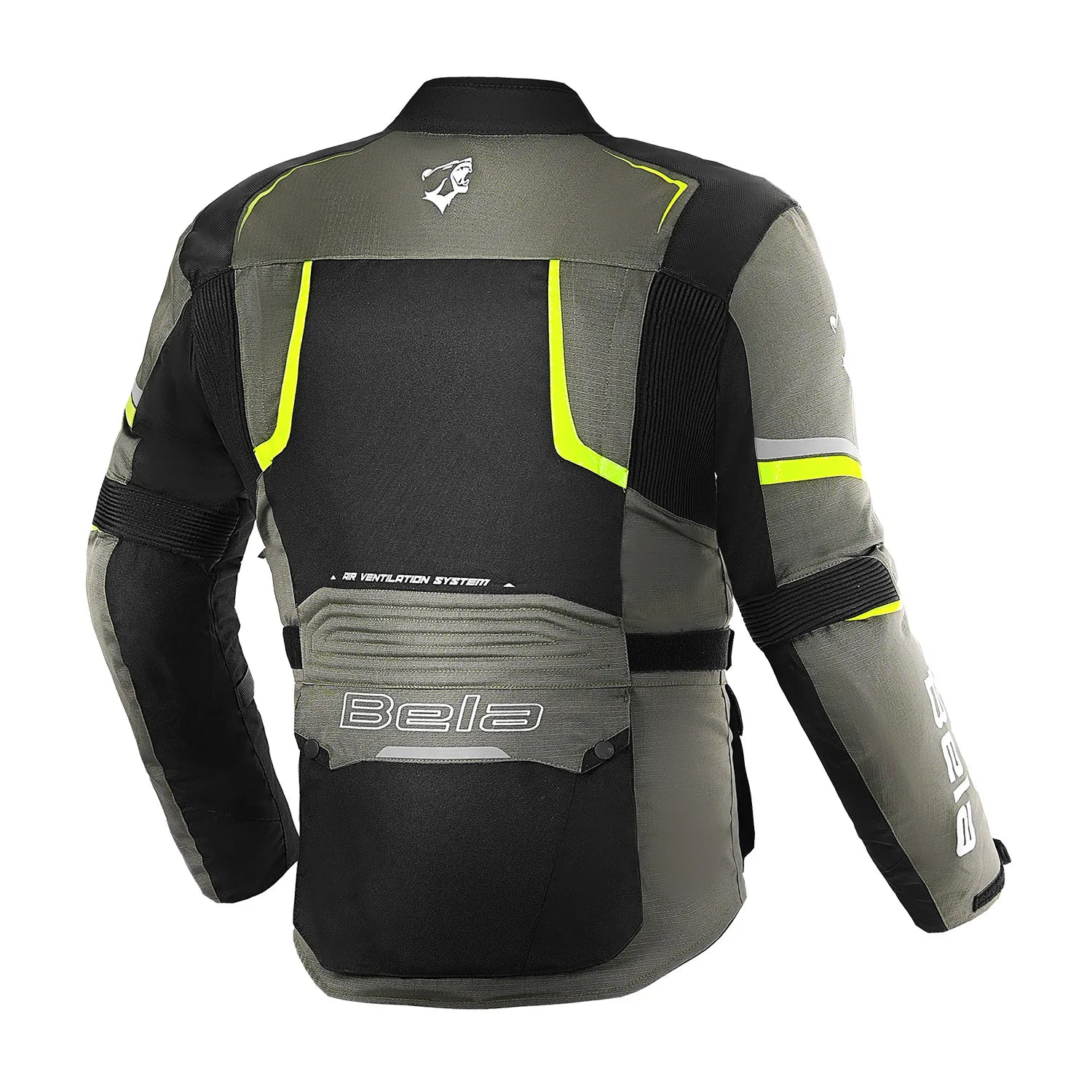 BELA WATSON Men's Motorcycle Jackets Black Khaki Yellow White – 2 – Maximomoto PT