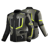 BELA WATSON Men's Motorcycle Jackets Black Khaki Yellow White