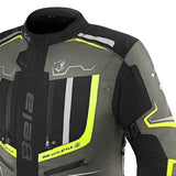 BELA WATSON Men's Motorcycle Jackets Black Khaki Yellow White