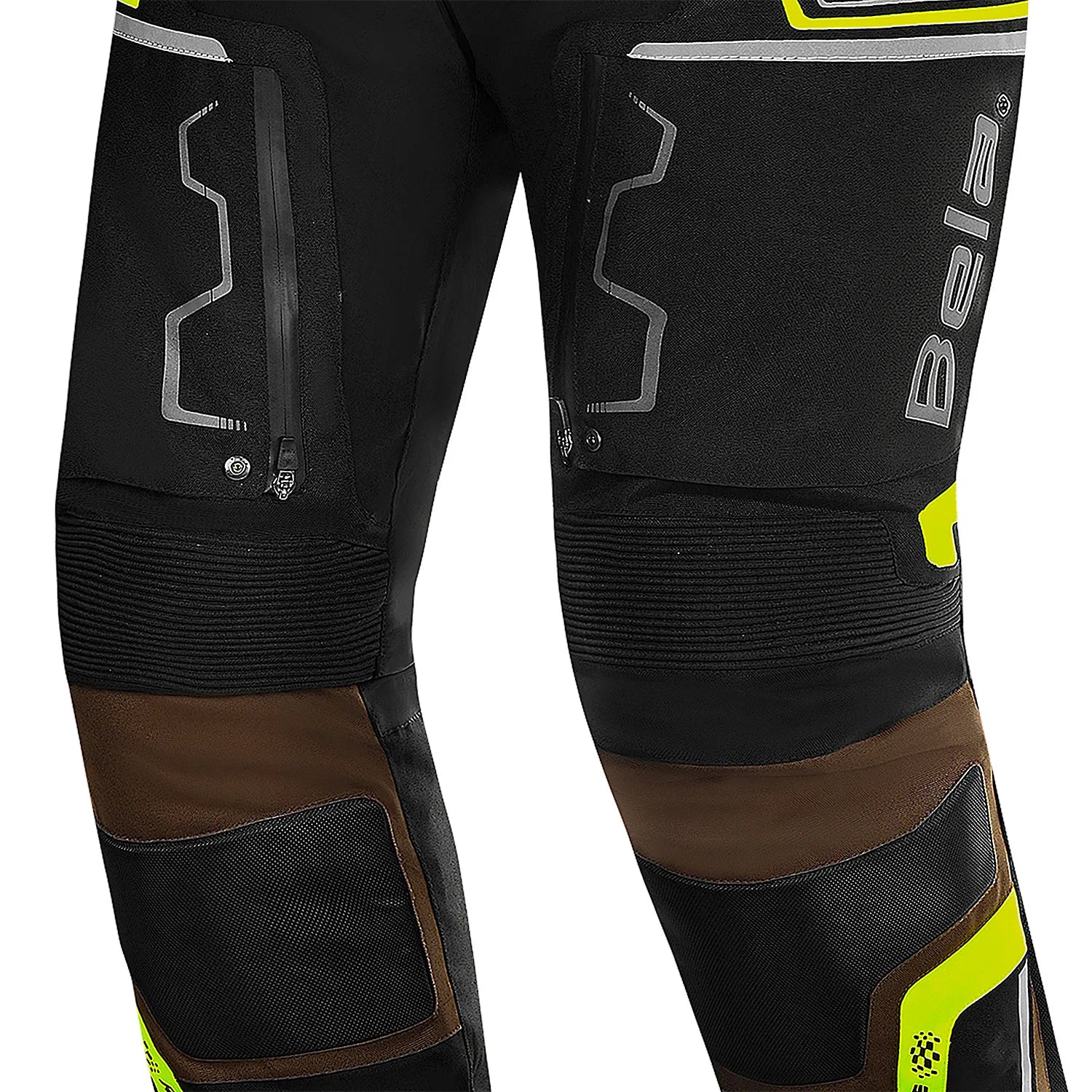 BELA WATSON CALCAS DE MOTO TEXTIL PRETO CASTANHO AMARELO BRANCO – 5 – Maximomoto PT