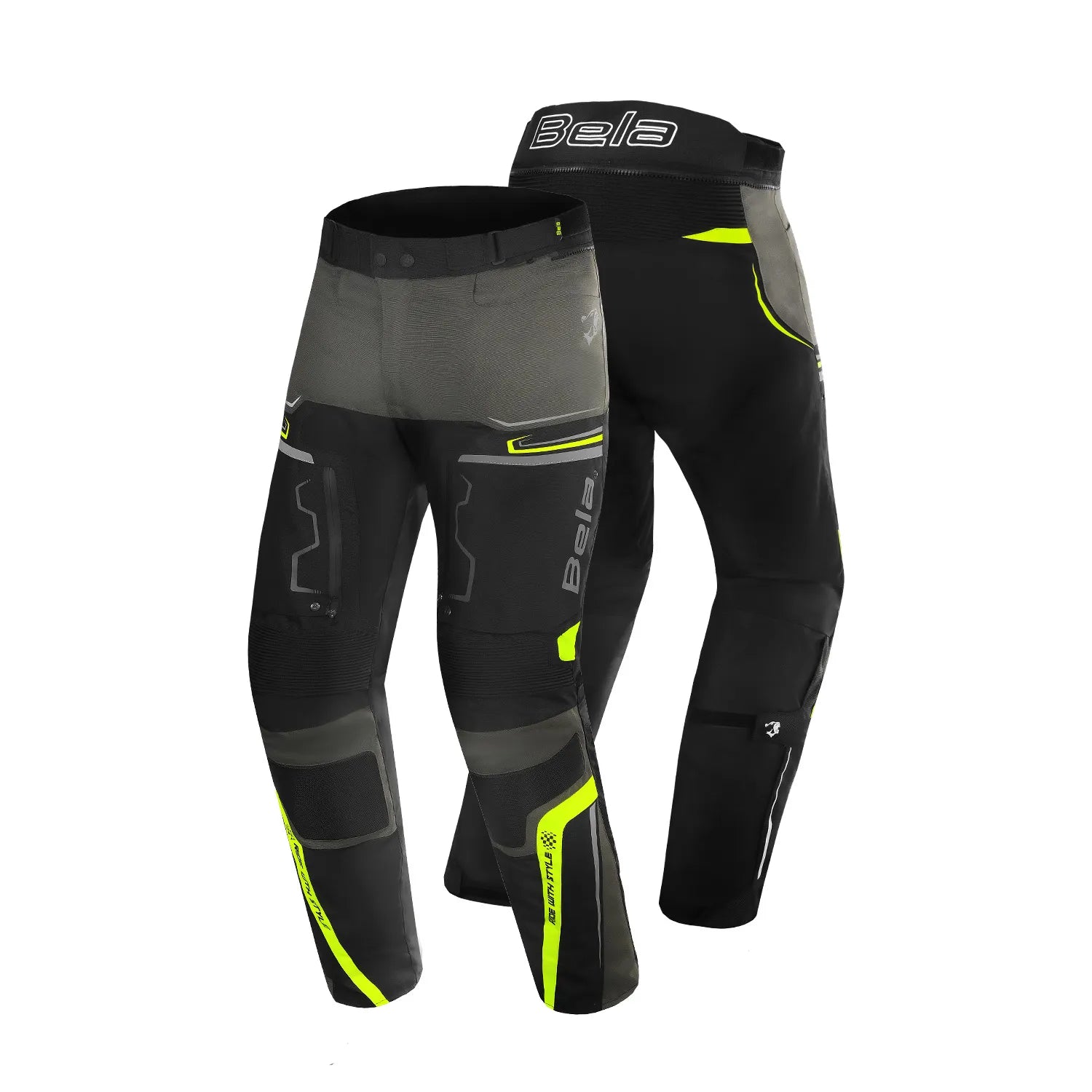 BELA WATSON CALCAS DE MOTO PRETO VERDE – 2 – Maximomoto PT
