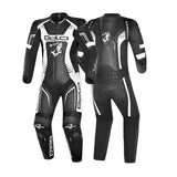 BELA X RACE 1 PC Fatos De Moto Couro Preto Branco