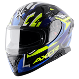 AXOR APEX STREAK CASCO INTEGRAL DE MOTO NEGRO AZUL