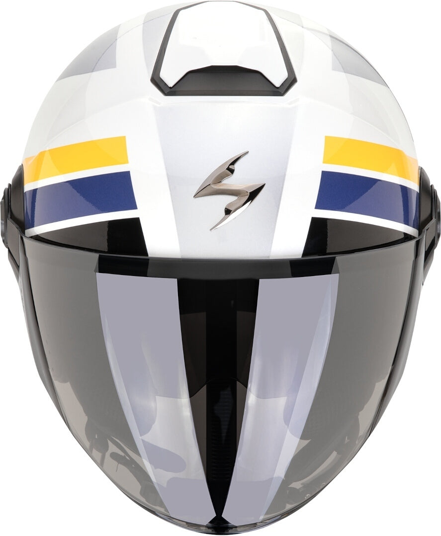 SCORPION EXO-CITY II BLUR Urban Bike Jet Casco Blanco Plata Amarillo – 2 – Maximomoto PT
