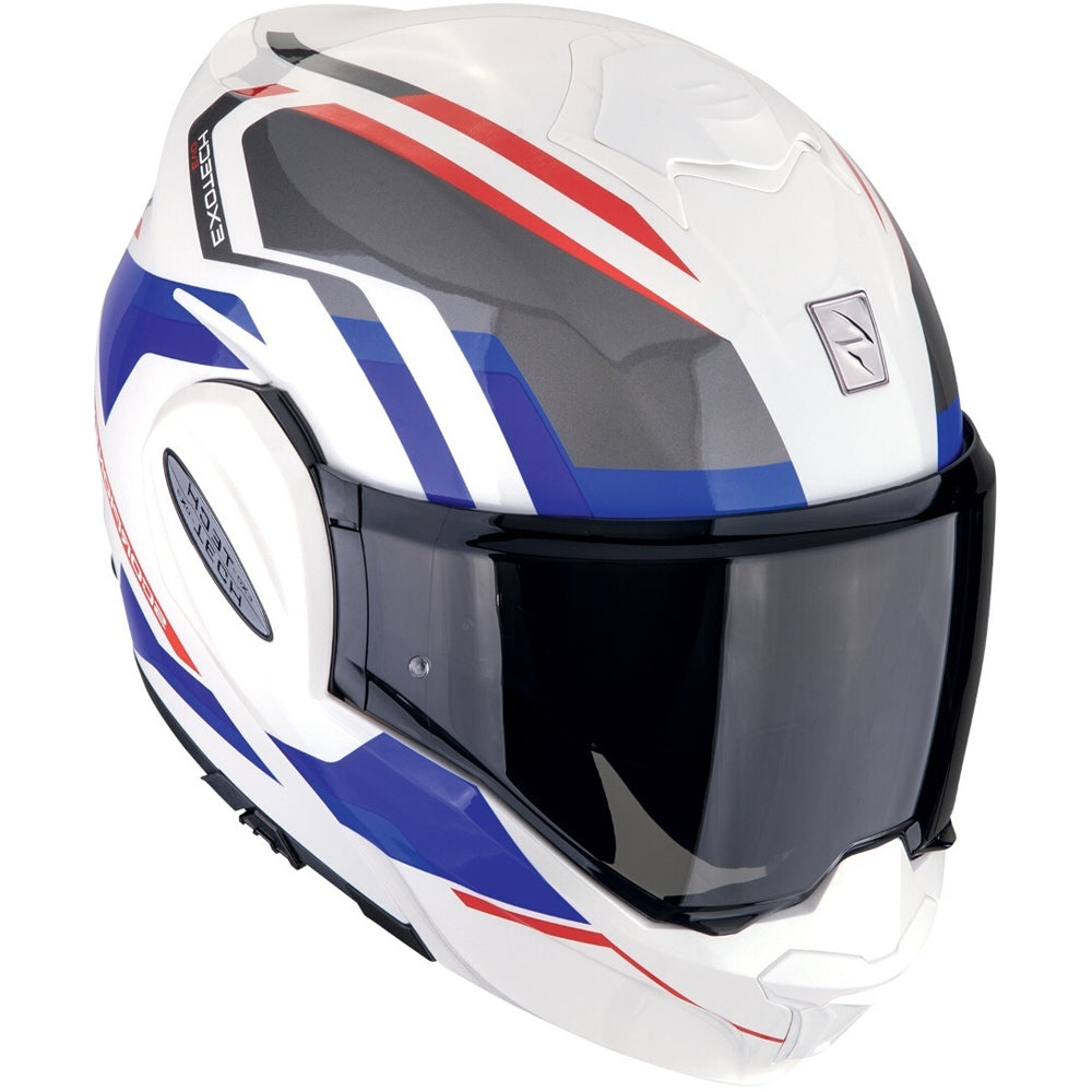SCORPION EXO Tech Evo Motorcycle Furio Modular Casco Blanco Rojo Blue – 2 – Maximomoto PT
