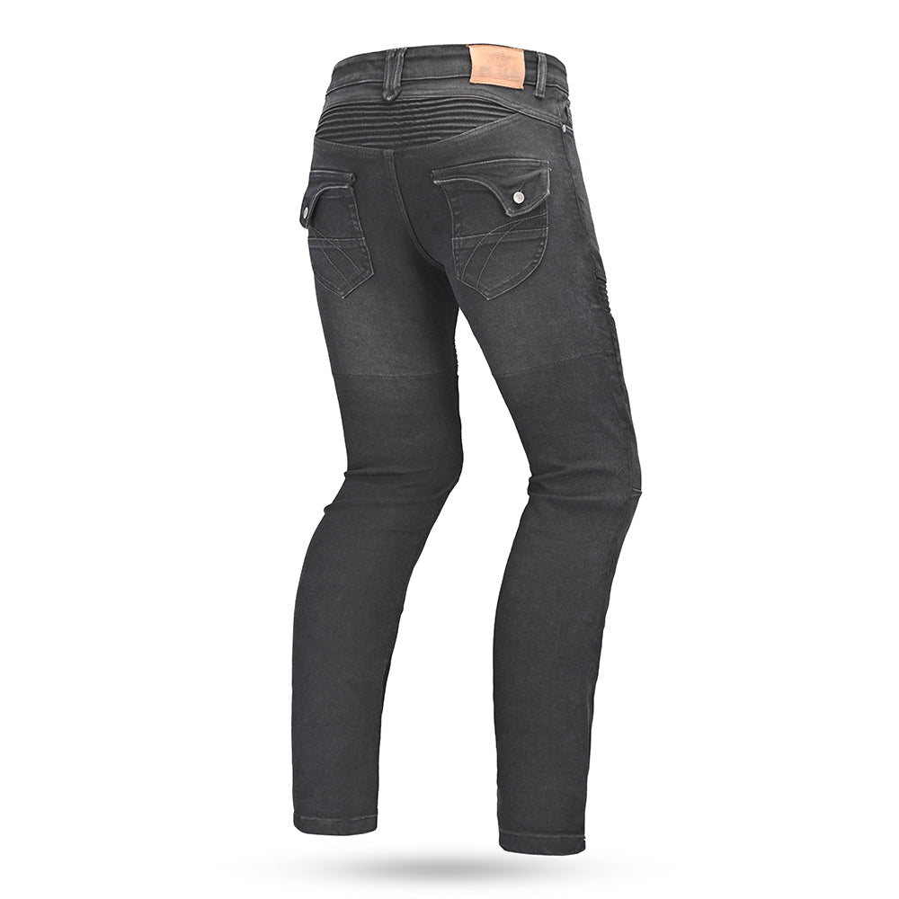 BELA ROSEKIN Denim Jeans Moto Senhora Calcas CE Vaquero Preto
