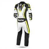 BELA ROCKET MIX 1 PC Senhora Fatos De Moto Preto Branco Amarillo Fluor