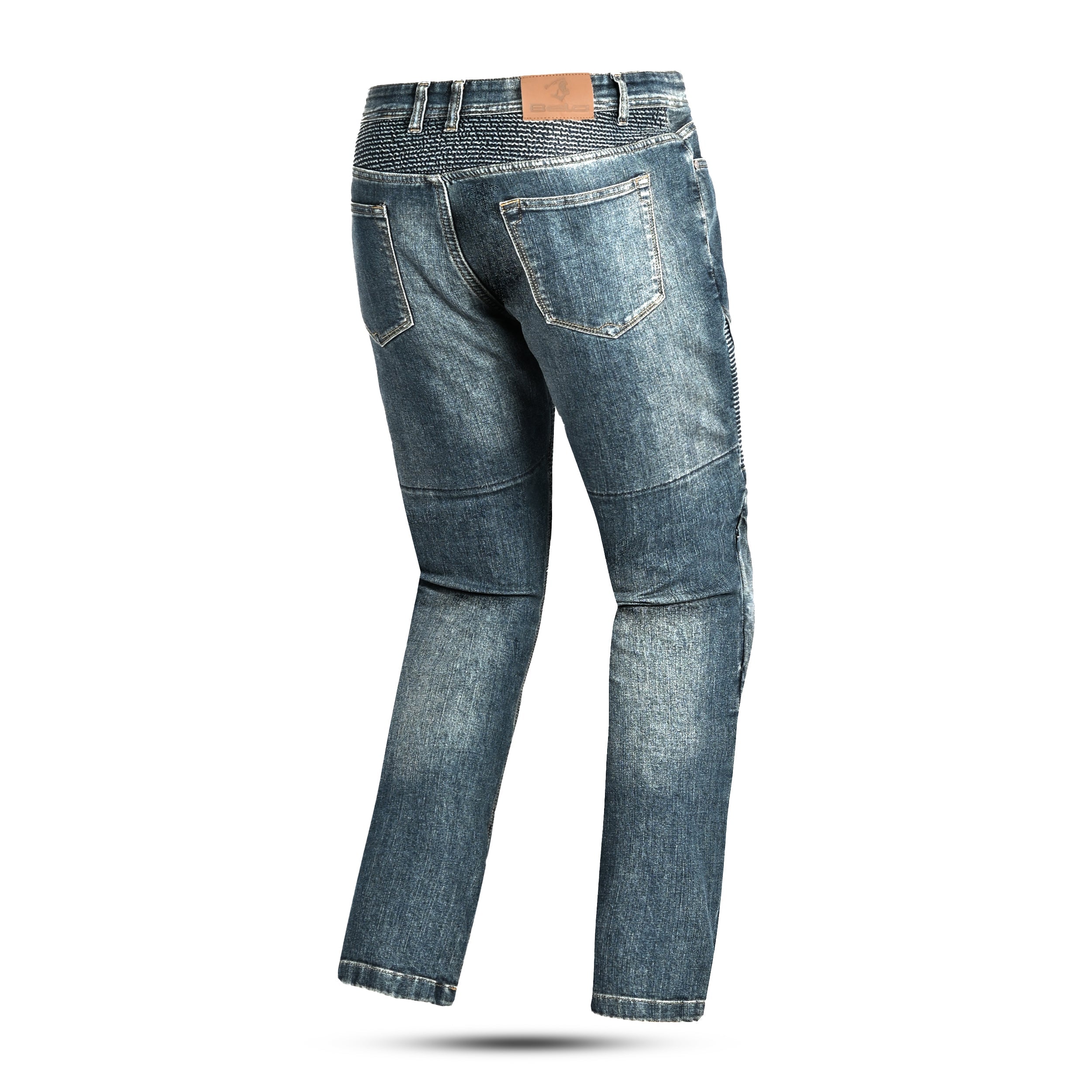 BELA URBAN Denim Jeans Moto Senhora Calcas Azul Khaki Tint