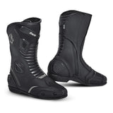 BELA STRIP Motorcycle Leather Boots Black Gray
