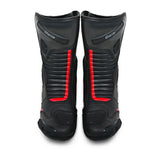 BELA STRIP Botas De Moto Couro Preto Vermelho