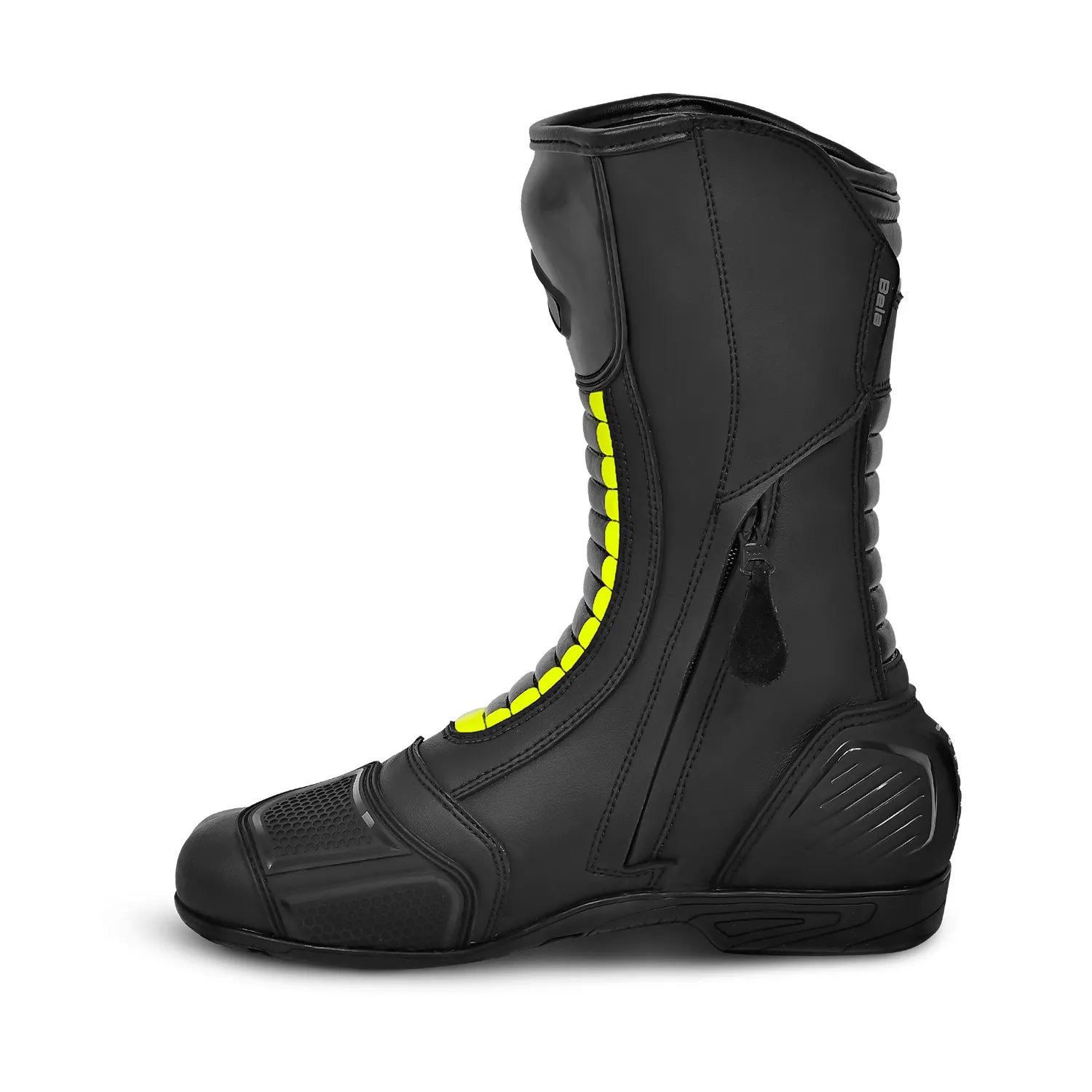 BELA STRIP Botas De Moto Couro Preto Fluorescente Amarelo – 3 – Maximomoto PT