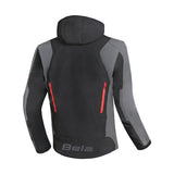 BELA FIRE FLY Moto Textil Homem Capuz Preto Anthira Vermelho