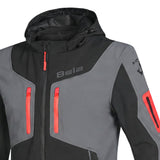 BELA FIRE FLY Moto Textil Homem Capuz Preto Anthira Vermelho