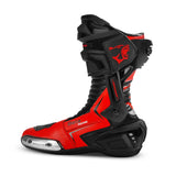 BELA SPEEDO 2.0 BOTAS DE MOTO COURO PRETO VERMELHO