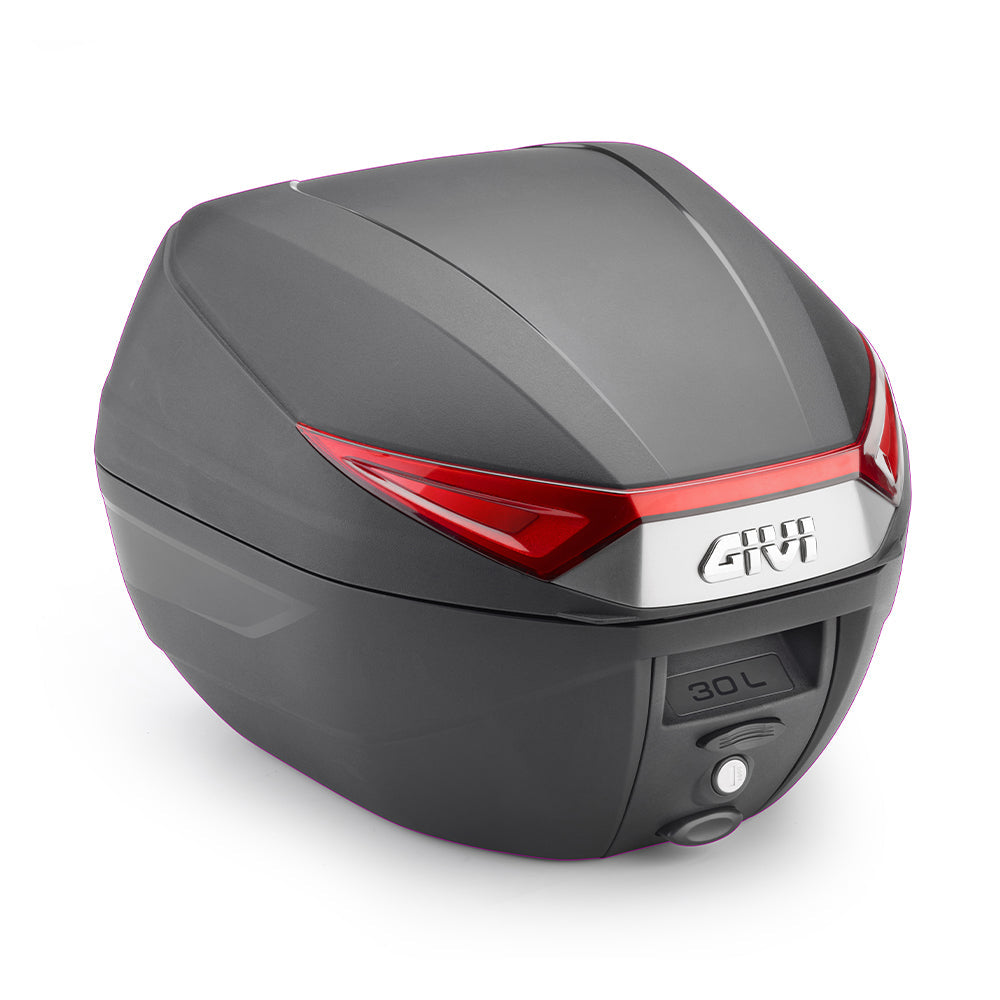 GIVI ML C30 Maleta Para Moto Negra Con Reflectores Rojos 30 L