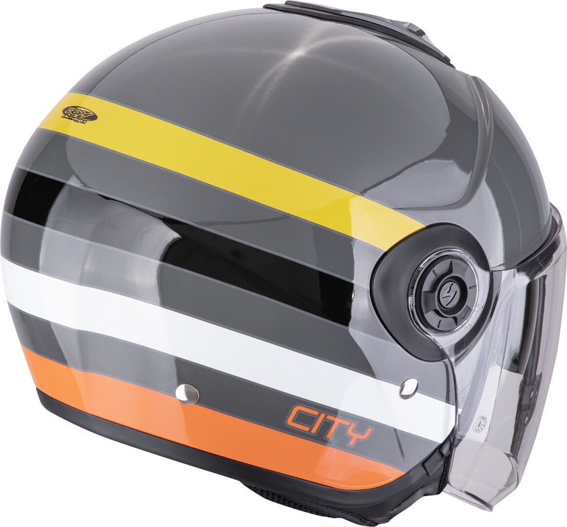 SCORPION EXO-CITY II BEE Urban Motorcycle Jet Casco Gris Amarillo Black – 3 – Maximomoto PT