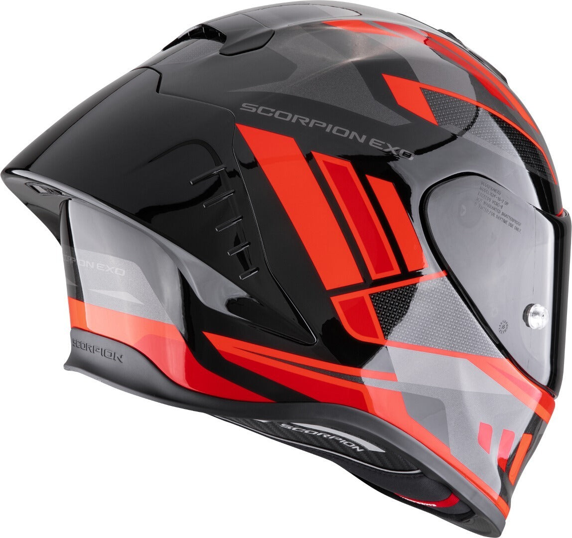 SCORPION EXO-R1 EVO AIR VITAL INTEGRAL CASCO Negro-Plata-Rojo – 3 – Maximomoto PT