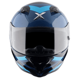 AXOR HUNTER CORNET Moto Integral Capacete Preto Azul